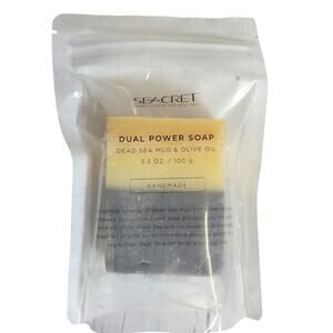 Seacret Dual Power Soap Dead Sea Mud & Olive Oil Handmade 3.5oz bar NEW